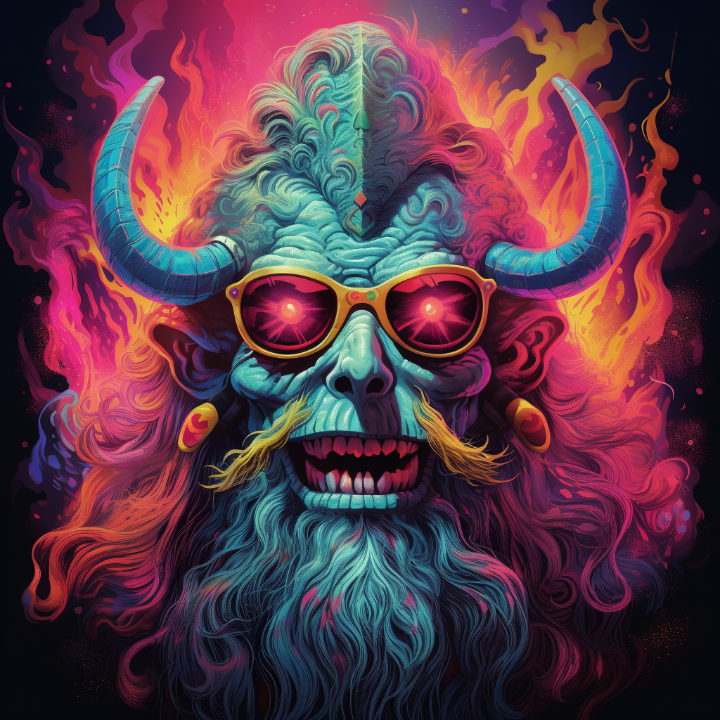 Psychedelic krampus in&nbsp;midjourney