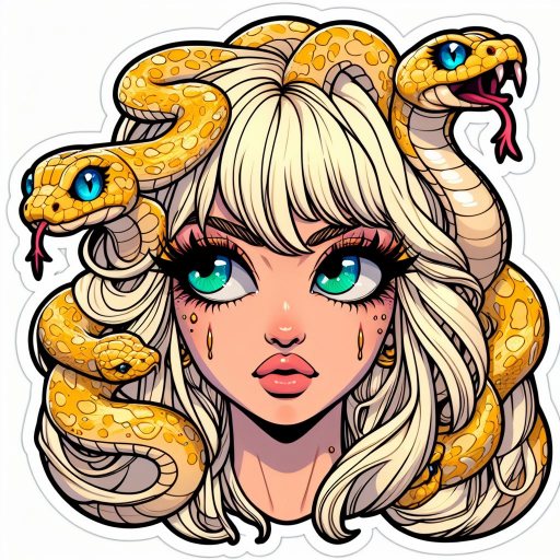 Wyrd And Akward : Medusa Sticker&nbsp;Prompt