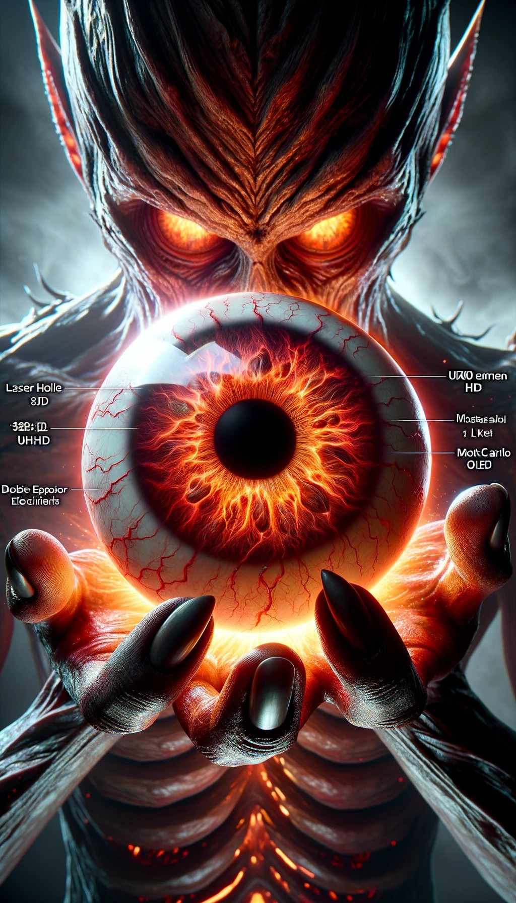 DALL-E 3 PROMPT Demon’s Eyeball With Laser&nbsp;Effects