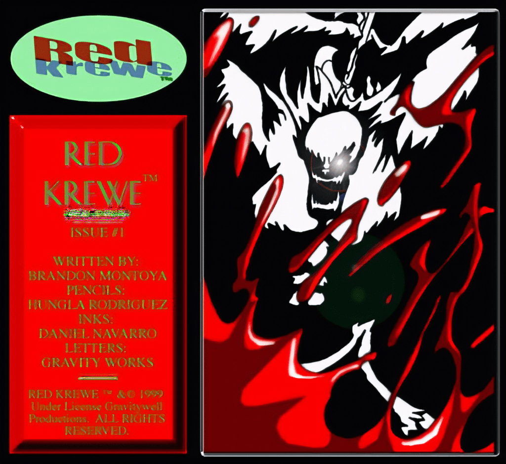 Credits Page For Red Krewe Chapter 1: Written By Brandon K Montoya, Pencils Hungula Rodriquez, Inks Daniel Navarro