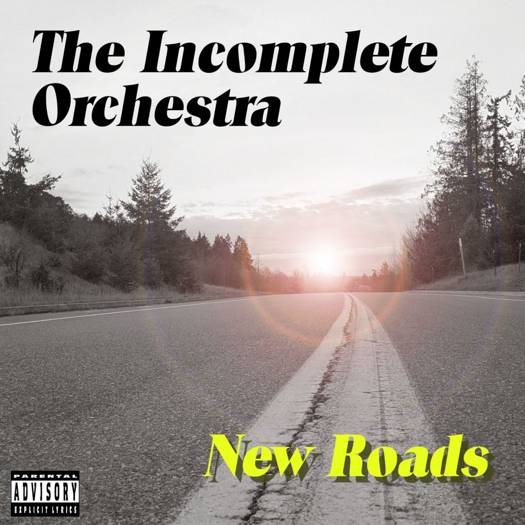 New Roads Cover showing a long road in black and white with a color sun glare at the end