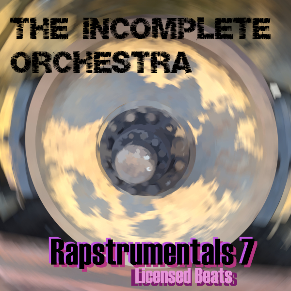 Rapstrumentals 7 Cover, showing a close up of a train wheel.