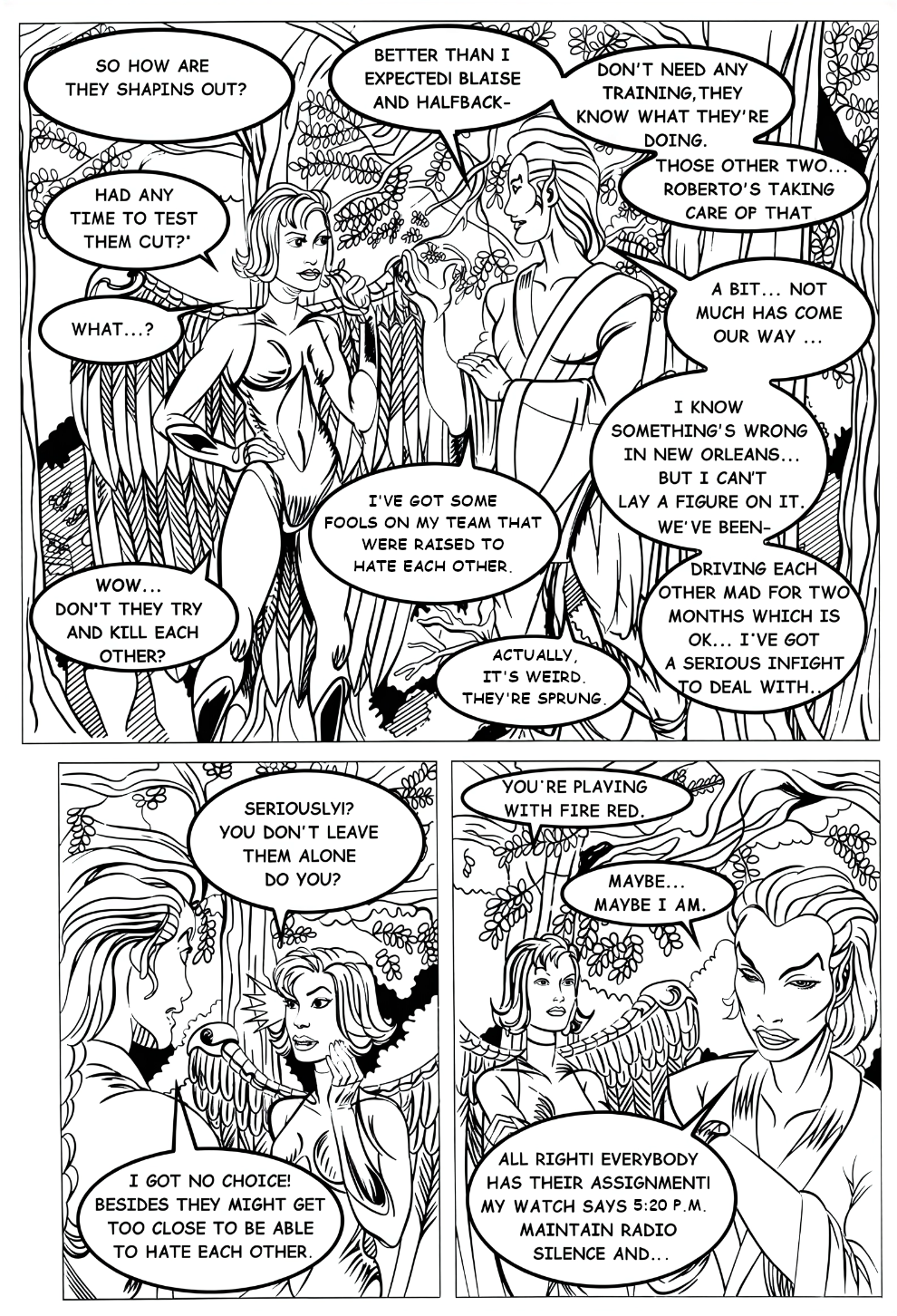 Red Krewe Page 7 Art By Hungla Rodriquez