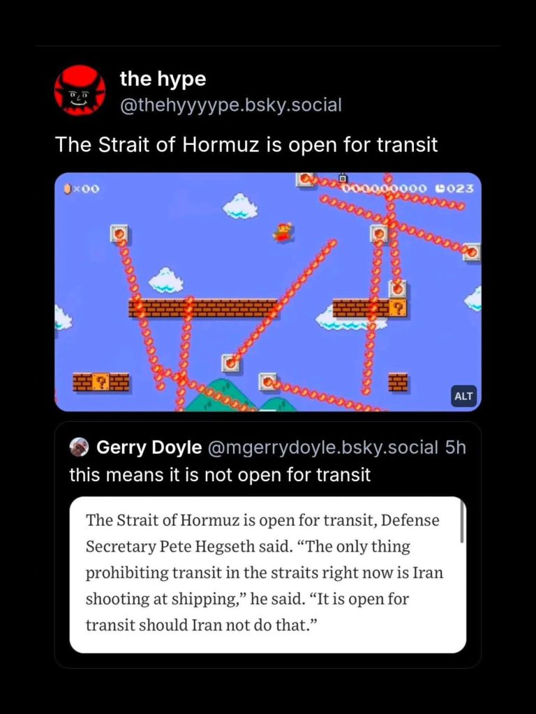 Viral joke: Strait Of Hormuz Is&nbsp;Open