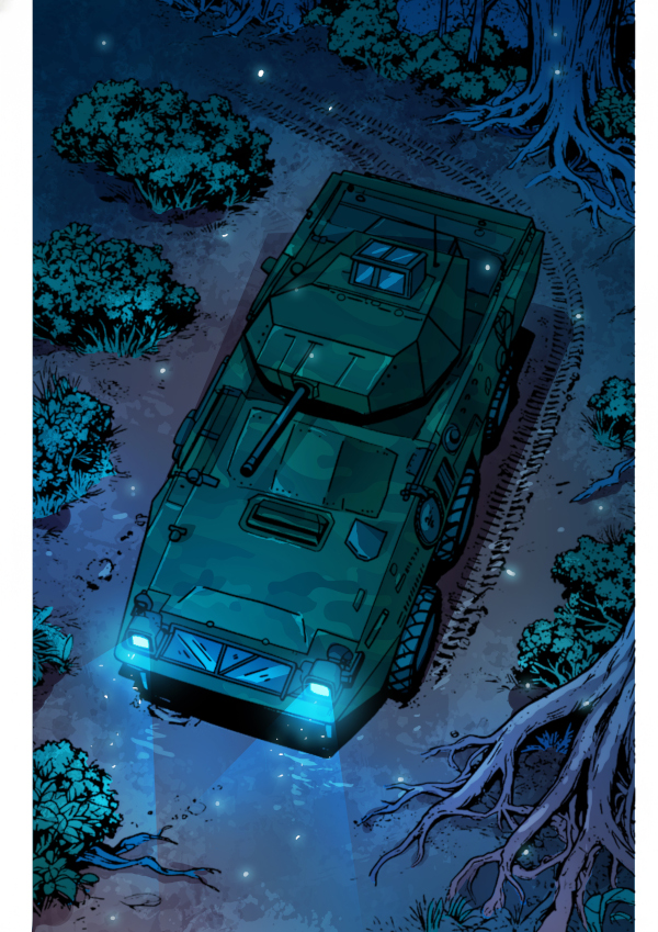 Finale Inks & Colors Red Krewe Issue 1 Page 4 Panel 2 - Line Work By Hey Pineapple, Colors by Rakushou