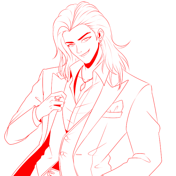 Loki CEO of A.E.S.I.R. 1 sketch - Art By Paws & Claws