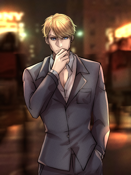 Nick Carter contemplating a crime scene - Art By Liyuu