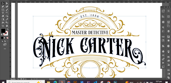Early Stages, A "Sketch." Nick Carter Logo Design Work By Sabra B