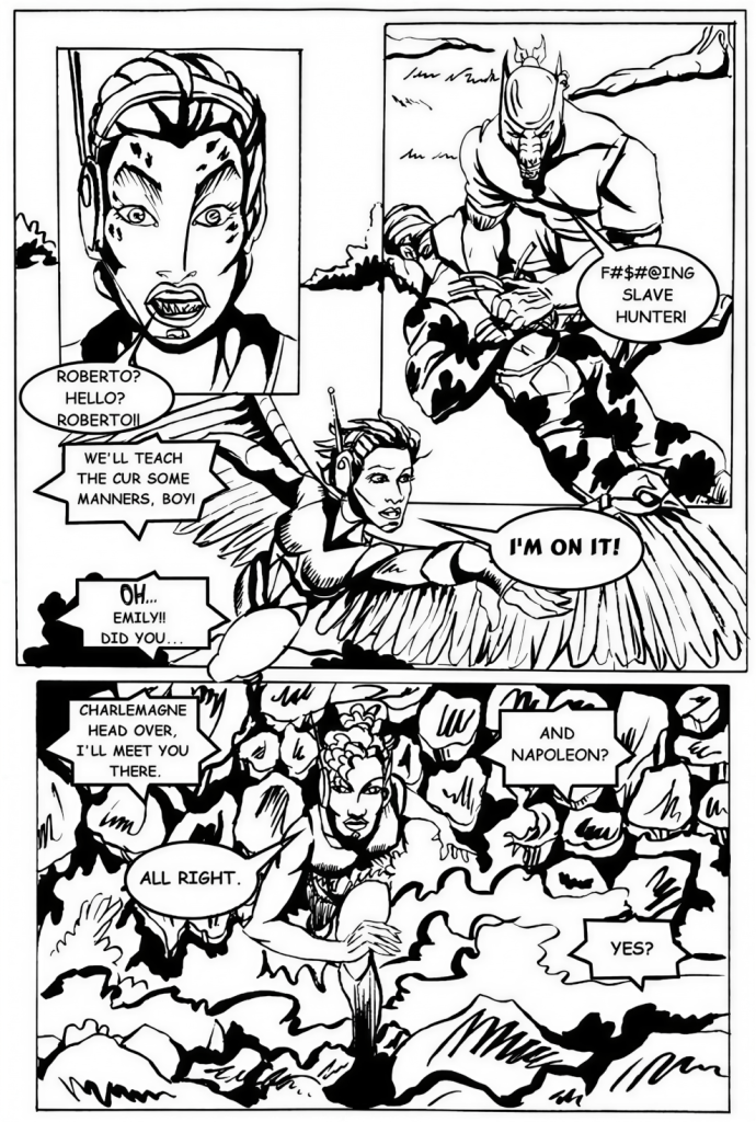 Red Krewe Issue 2 Page 3 Art By Hungla Rodriquez