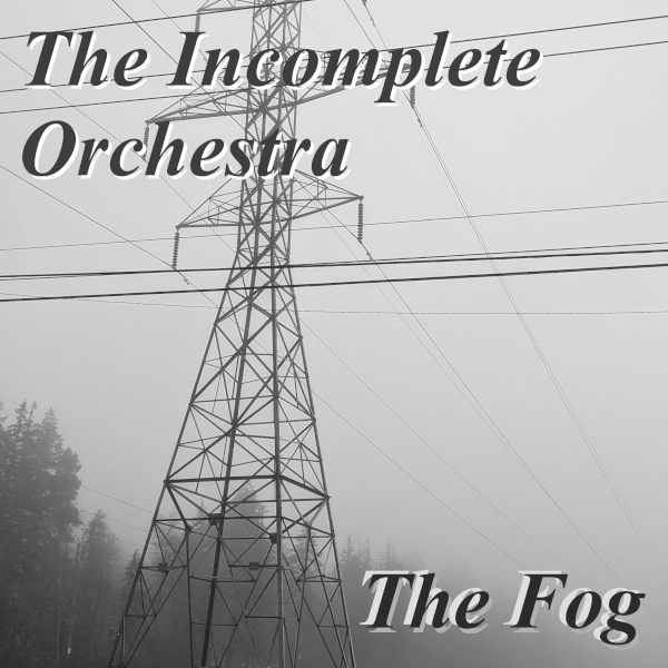 The Fog Single Cover - Features a black and white photo of a high power electric tower