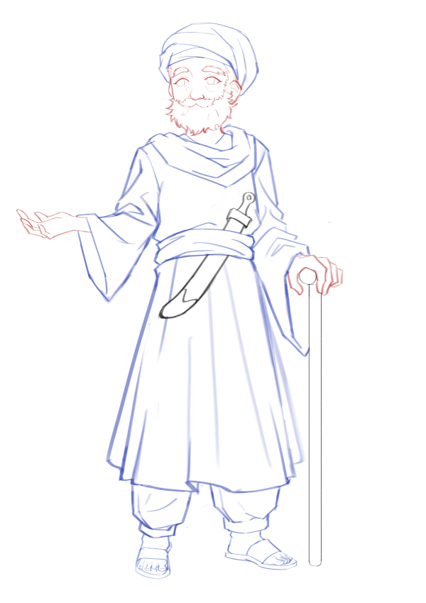 Mysterious Old Man - Art By AltaLuna