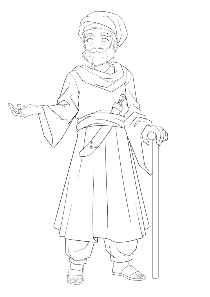 Mysterious Old Man - Pencils & Inks By AltaLuna