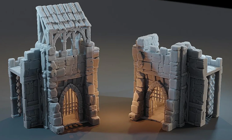 Guardia Small Gates - Photo from Centrion Studio on Etsy.com https://www.etsy.com/listing/4367654238/guardia-small-gates-medieval-fortress?ref=yr_purchases