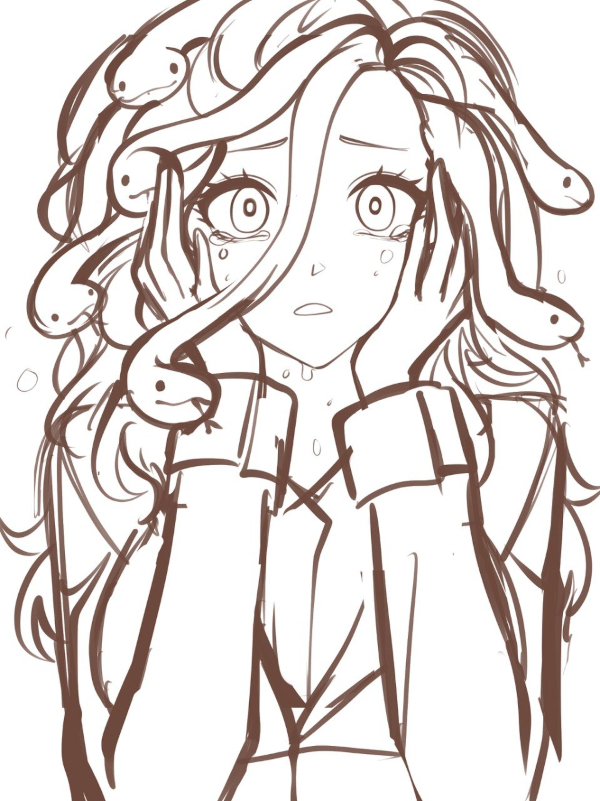 Medusa 2 Sketch - Art By Liyuu