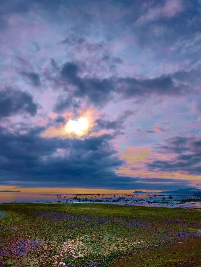 Moody Blues - The Nature Photo - By Brandon K Montoya - A beautiful view of the sun through the clouds on a cloudy day near Aberdeen.