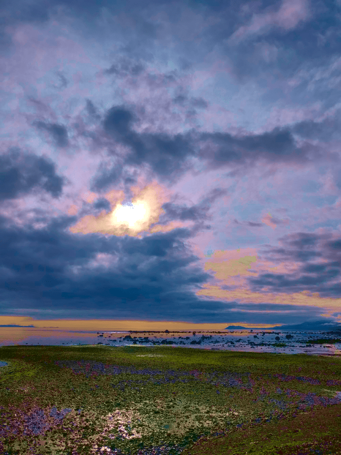 Moody Blues - The Nature Photo - By Brandon K Montoya - A beautiful view of the sun through the clouds on a cloudy day near Aberdeen.