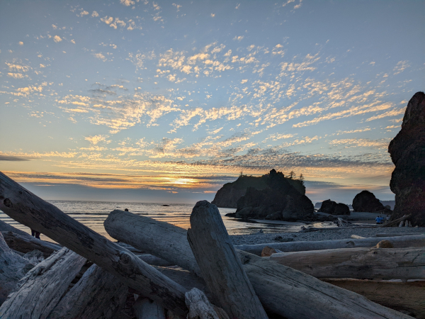 A Peach Sunset On A Beach - Photo By Brandon K Montoya