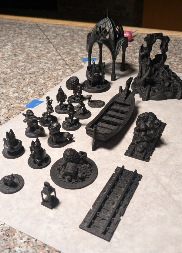 RPG terrain pieces and figurines must be primed prior to use