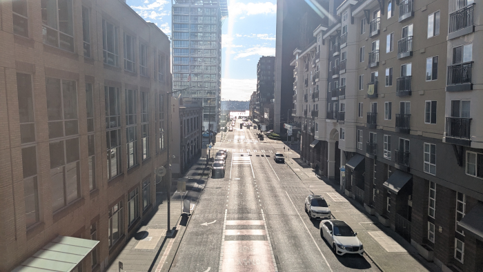 Seattle Monorail Street Shot 1` - Photo By Brandon K Montoya