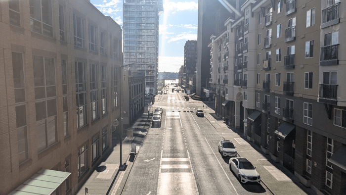Seattle Monorail Street Shot 1` - Photo By Brandon K Montoya