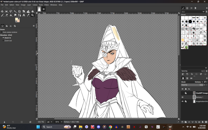 Wicked Queen Coloring Preview - Line Art By Altaluna, Color Work By Brandon K Montoya