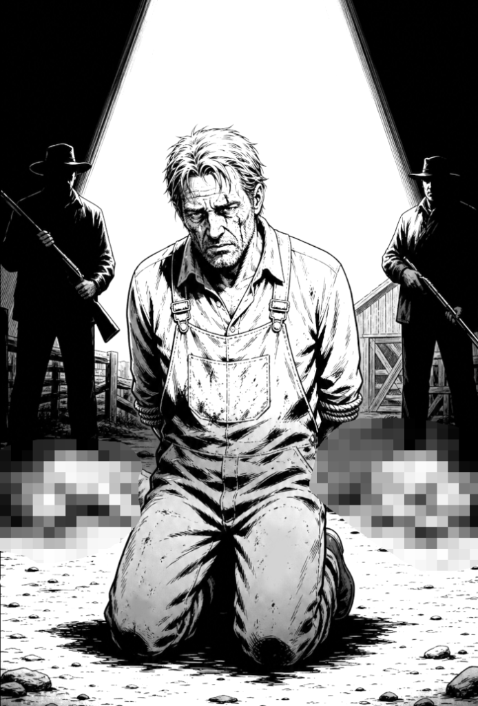 Bleeding Kansas - Art By Hey Pineapple - Depicts a gruesome murder