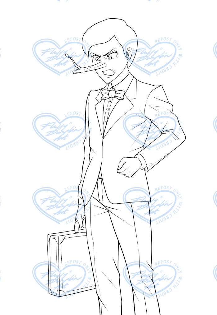 Pinocchio Sketch - Art By Fluffy