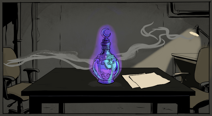 Scheherazade's Bottle - Art By Victor O