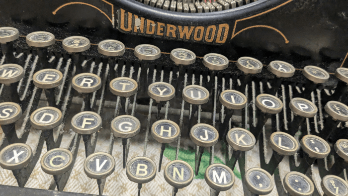 Antique Underwood Typewriter - Photo By Brandon K Montoya