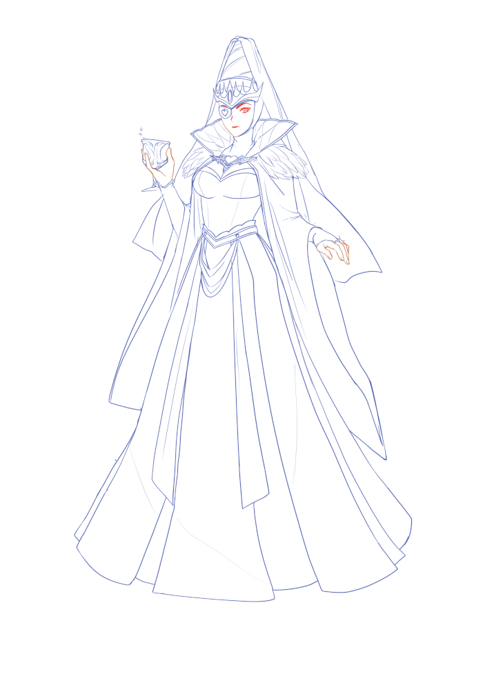 Wicked Queen Line Art- Art By AltaLuna